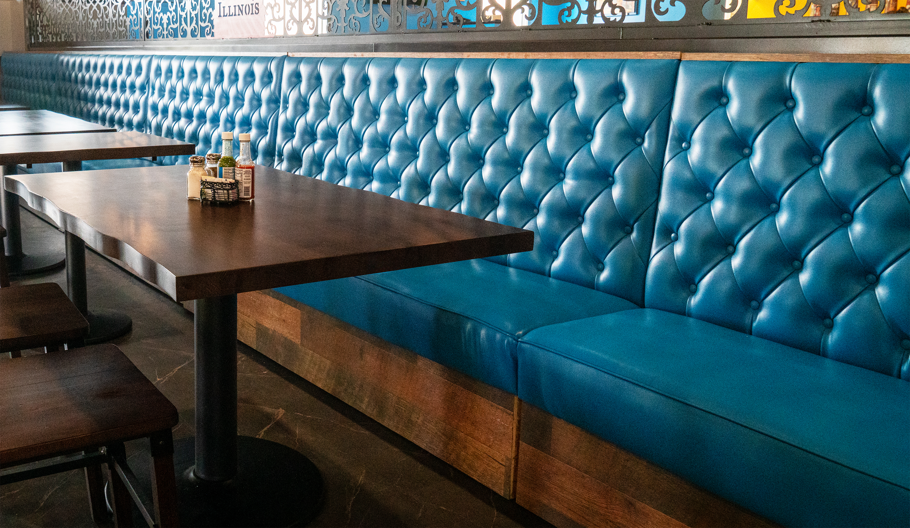 Button Tufted Back Booths